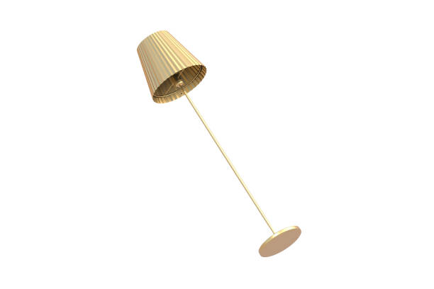istock Golden lamp isolated on white background. 3d render 2162762047