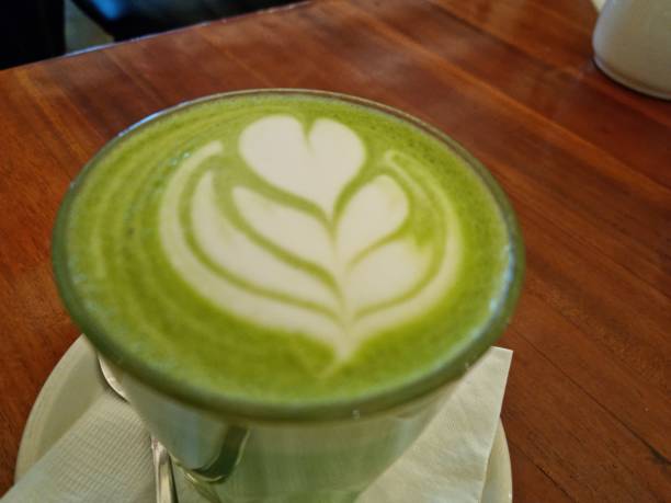 istock Hot green tea latte 2162768759