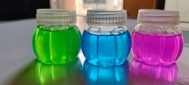 istock Pink blue and green sline in a row. 2162770574