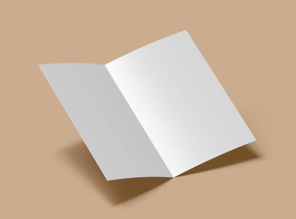 istock Customizable Half Fold 8,5x11 letter brochure mockup to present your design. 3d render 2162779588