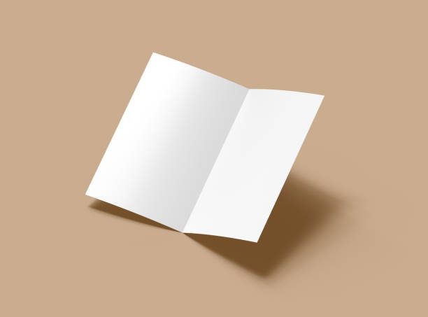 istock Customizable Half Fold 8,5x11 letter brochure mockup to present your design. 3d render 2162779593