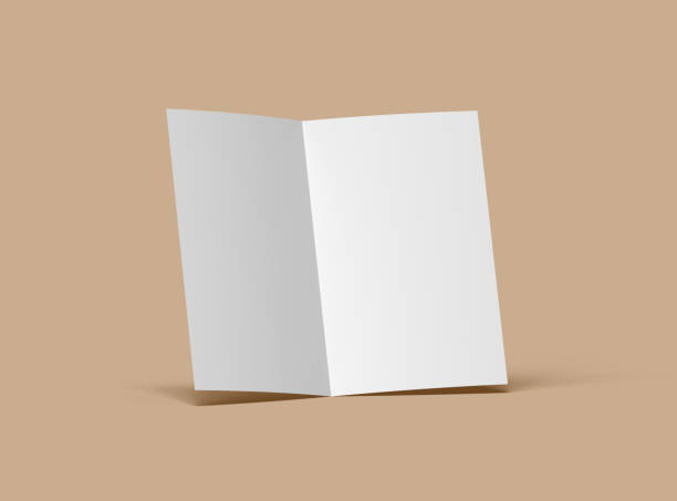 Customizable Half Fold 8x11 letter brochure mockup to present your design. 3d render