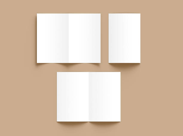 istock Customizable Half Fold 8x11 letter brochure mockup to present your design. 3d render 2162779606