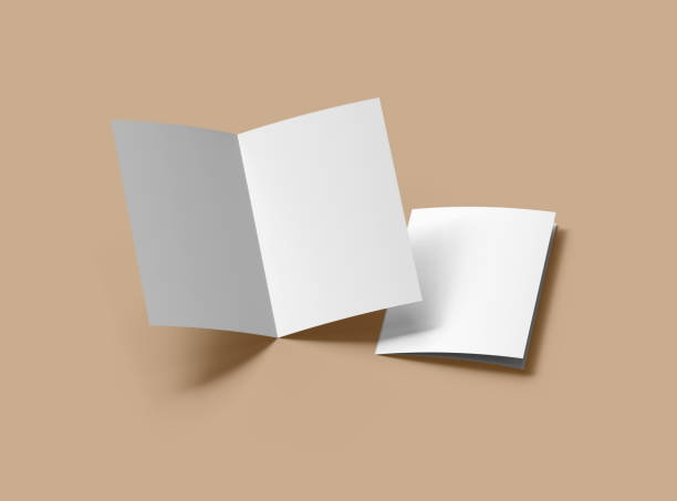 istock Customizable Half Fold 8x11 letter brochure mockup to present your design. 3d render 2162779609