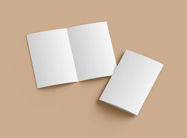 istock Customizable Half Fold 8x11 letter brochure mockup to present your design. 3d render 2162779611