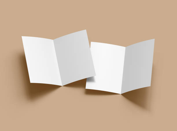 istock Customizable Half Fold 8x11 letter brochure mockup to present your design. 3d render 2162779613