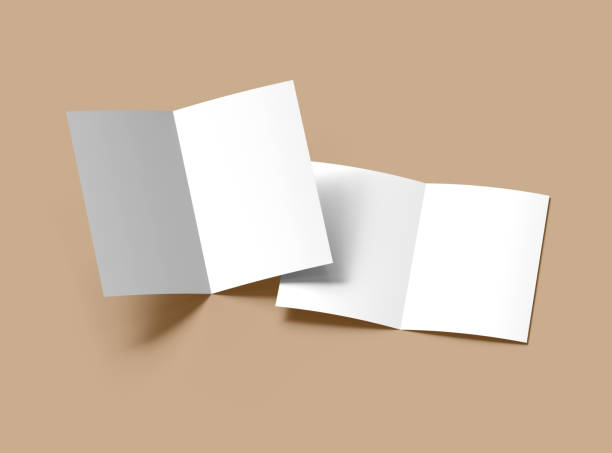 istock Customizable Half Fold 8x11 letter brochure mockup to present your design. 3d render 2162779614