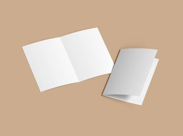 istock Customizable Half Fold 8x11 letter brochure mockup to present your design. 3d render 2162779616