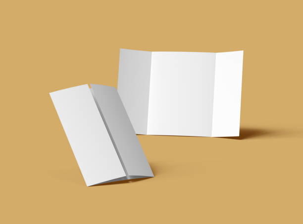 istock Customizable Letter Gate Fold Brochure Mockup 8x11 inc to present your design. 3d render 2162781674