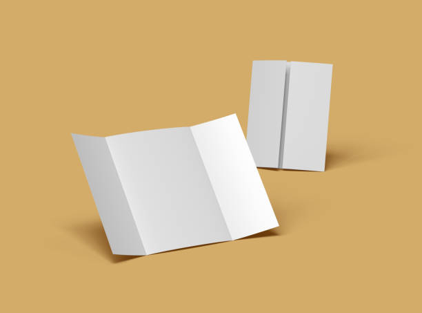 istock Customizable Letter Gate Fold Brochure Mockup 8x11 inc to present your design. 3d render 2162781676
