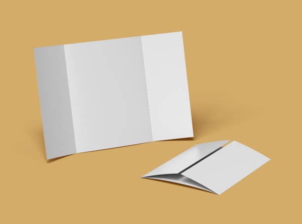 istock Customizable Letter Gate Fold Brochure Mockup 8x11 inc to present your design. 3d render 2162781677