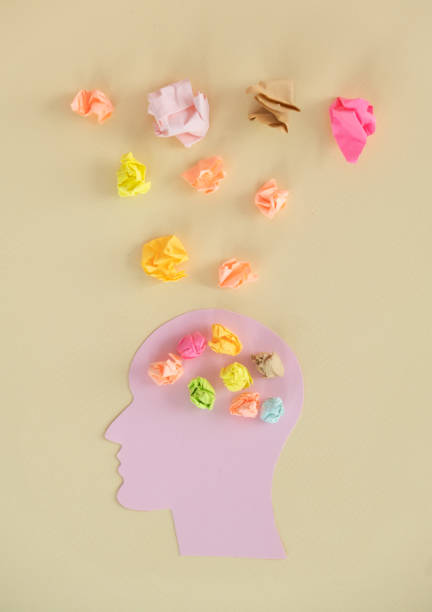 istock ADHD, stress, chaos in mind. Anxiety in head. 2162783973
