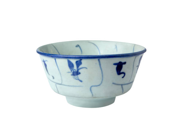 istock Chinese vintage style blue and white bowl isolated on white background 2162784248