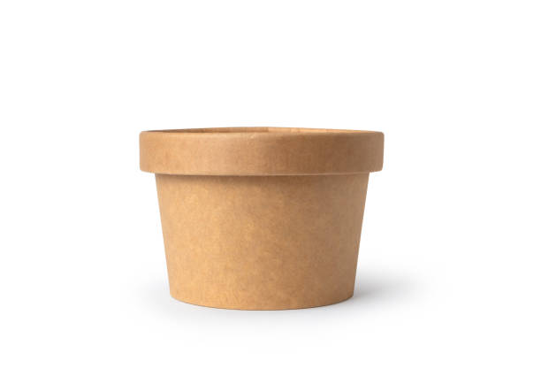istock Eco paper tableware soup cup, food container, isolated on white background with clipping path 2162784275