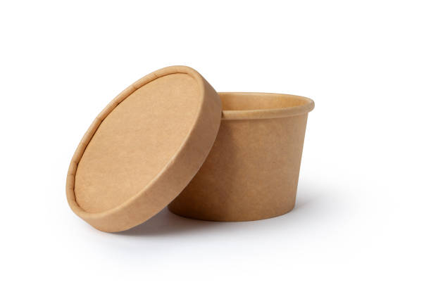 istock Eco paper tableware soup cup, food container, isolated on white background with clipping path 2162784277