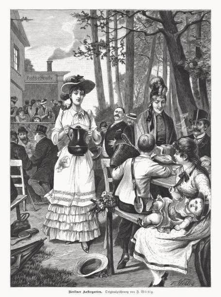 istock Berlin Coffee Garden, wood engraving, published in 1892 2162784683