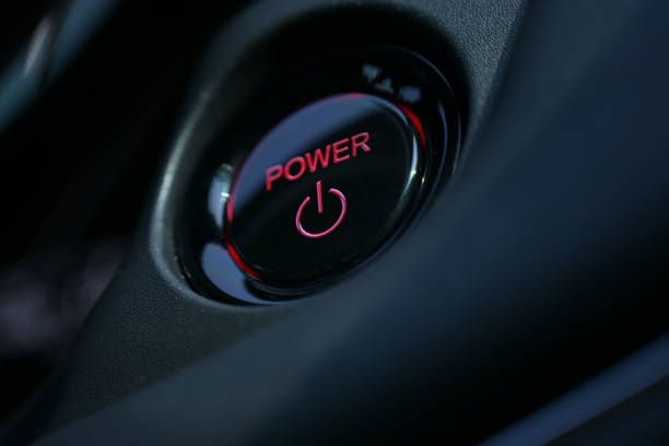 istock push start power engine system button of electric vehicle car 2162784739