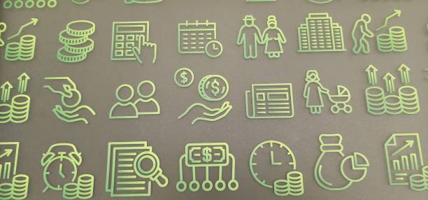 A background featuring a collection of work-related icons, representing various professional activities. The icons are neatly arranged and include symbols of tools, communication, office supplies, and technology. The cohesive design and clear illustrations create a dynamic and engaging backdrop, perfect for presentations, websites, and business-related projects