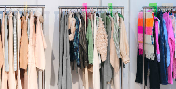 istock multicolor clothing in the store market 2162790133