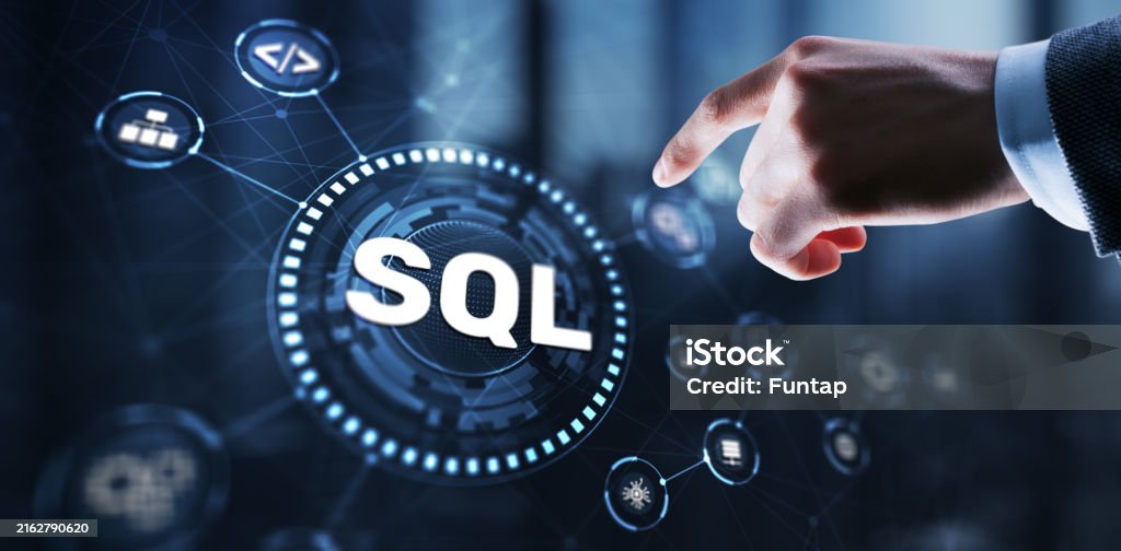 Sql Structured Query Language Technology Concept Icon Virtual Screen ...