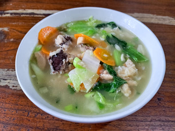 Delicious Sop Sup Ayam Or Chicken Soup With Vegetables. Food Menu.