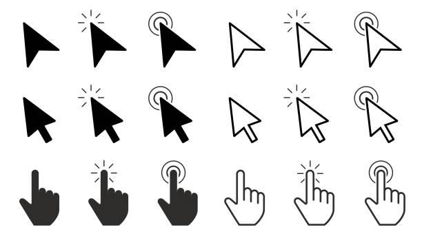 Computer Cursors Click Vector EPS 10