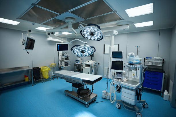 istock Equipment and medical devices in modern operating room 2162795287