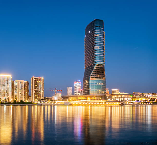 Belgrade Waterfront at night