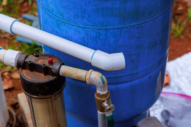istock Connected pump water into house from a well system 2162799599