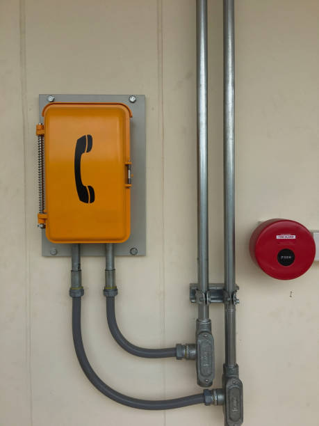 istock Intercom installation point in the factory area. 2162801750
