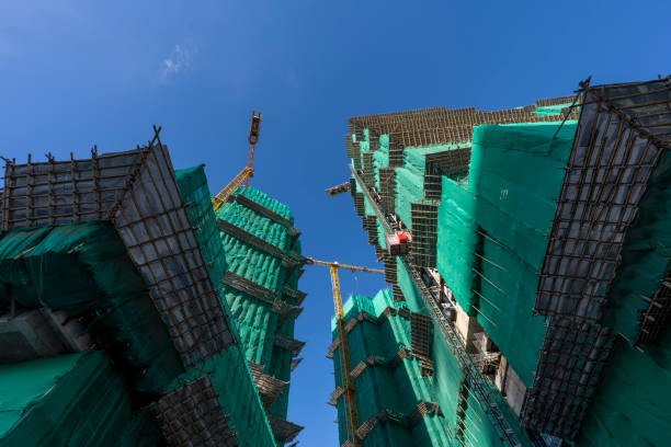 istock Commercial buildings and adjacent buildings under construction 2162802784
