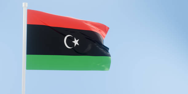 istock Libya flag of silk-3D illustration. 3d render. 2162807759