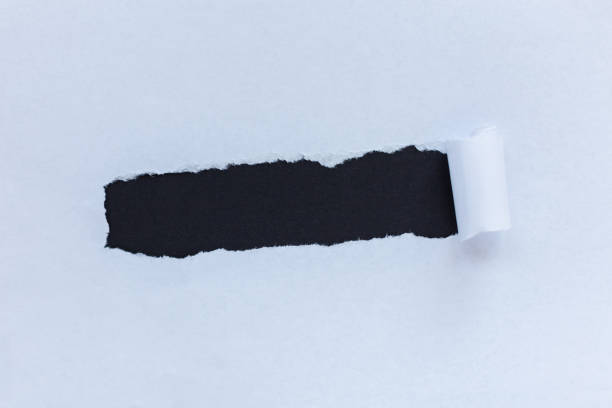 istock White torn paper with black frame for text and design. Tagging and advertising, concept. 2162809218