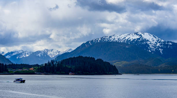 istock Small boat huge landscape in Alaska 2162811516