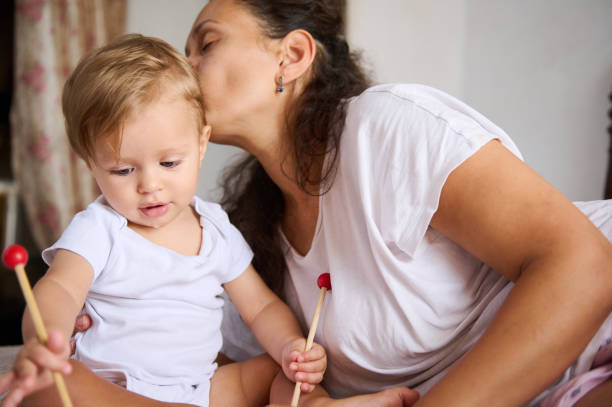 Close-up Of A Mother Loving Her Baby girl