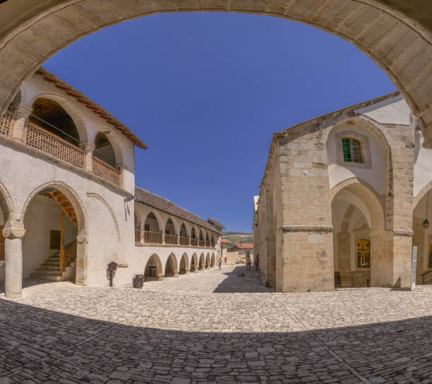 istock Historic Timios Stavros Monastery Courtyard 2162813361