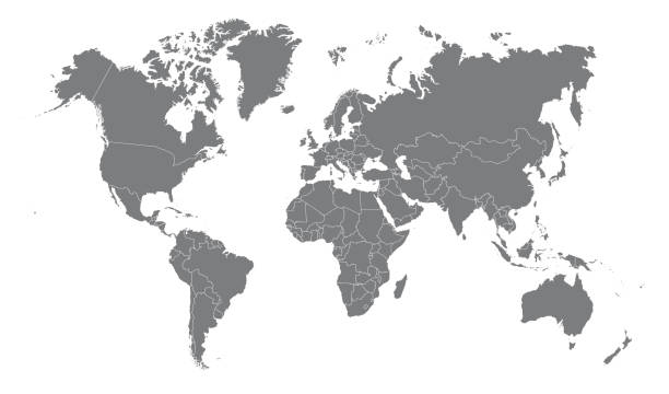 World Map World Map EPS 10 Vector Illustration the americas stock illustrations