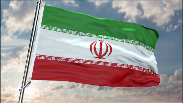 istock Iran flag background realistic waving in the wind 8K 2162818161