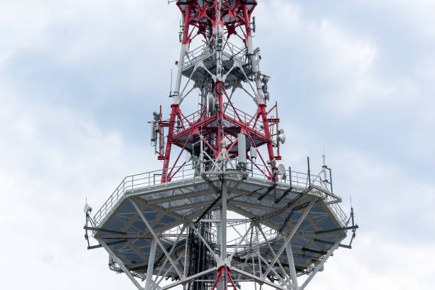 istock white and red mast with radio antennas 2162821493