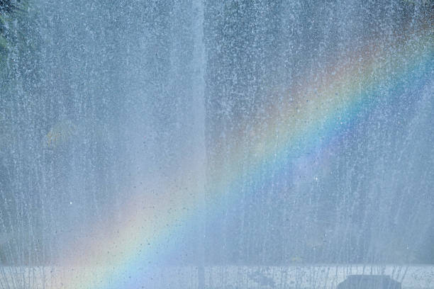 istock rainbow background in drops of a fountain jet 2162821691