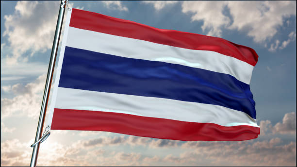 istock Thailand flag background realistic waving in the wind 8K 2162822651
