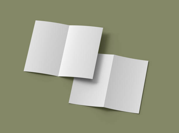 istock 3d render of a Half Fold 4,5x8 brochure to present your design 2162830247