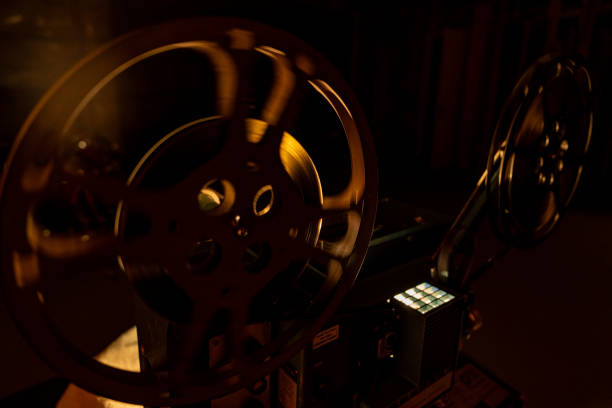 istock Old film cinema projector Reel 2162834654