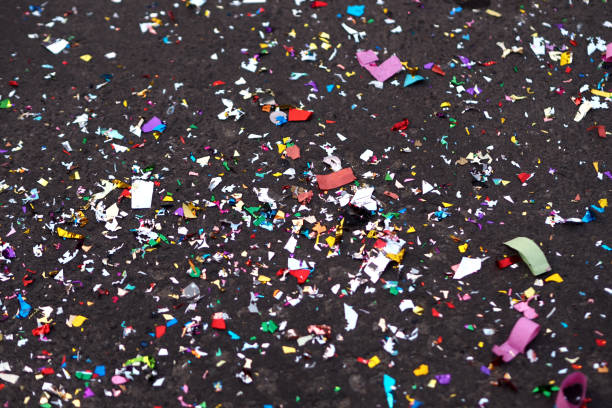 abstract concept of colorful confetti pieces as background