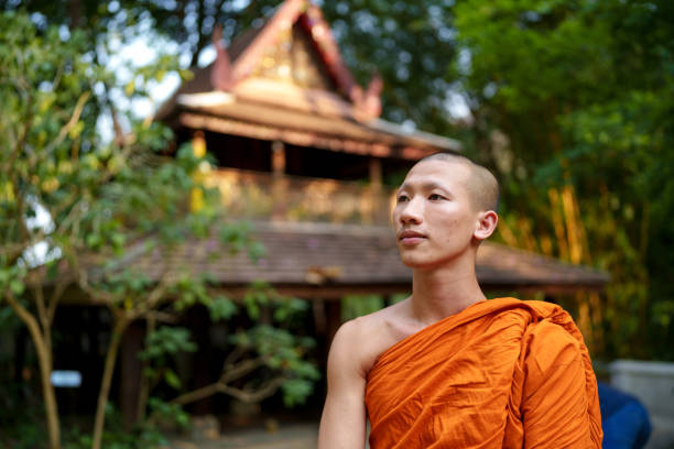 Young Buddhism monk at a Thai temple