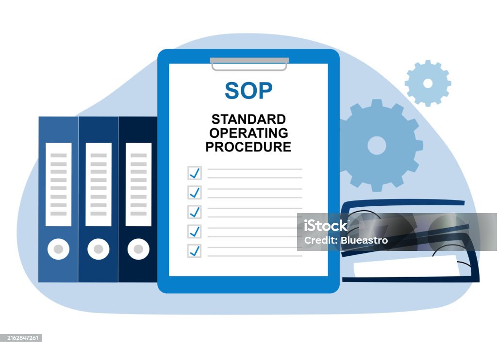Standard Procedure Vector Sop Document Standard Operating Procedure Concept Vector Stock ...