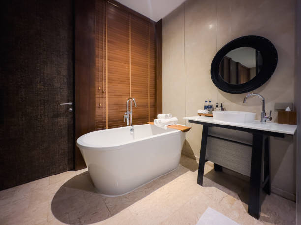 istock Modern hygienic wash basin in Luxury bathroom,Background concept 2162851994