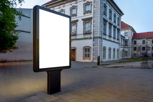 istock Blank Poster Billboard Mockup On Sidewalk 2162858373