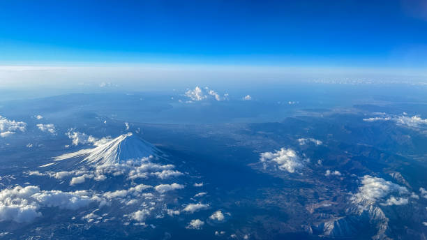 overlooking mount Fuji in Japan on fine day