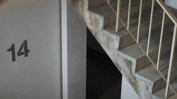 istock 14th floor apartment wall and stairs 2162860070
